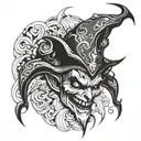 Shadow jester tattoo design idea