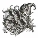 Shadow jester tattoo design idea