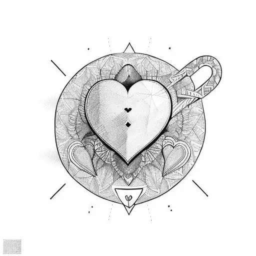 create a heart with letters C F M tattoo design idea