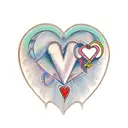 create a heart with letters C F M tattoo design idea
