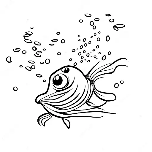 goldfish mid-air leaping from one bowl to another  tattoo design idea