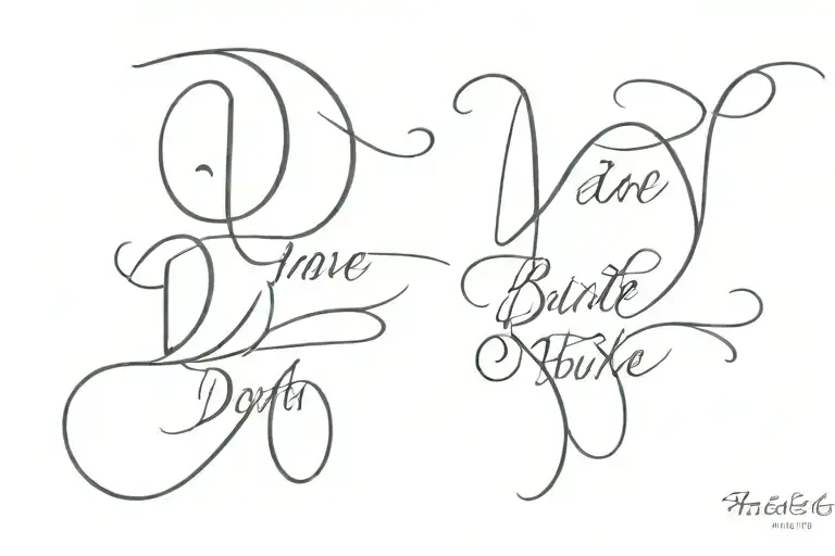 name and date of birth tattoo design idea