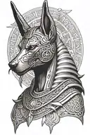 Anubis tattoo design idea