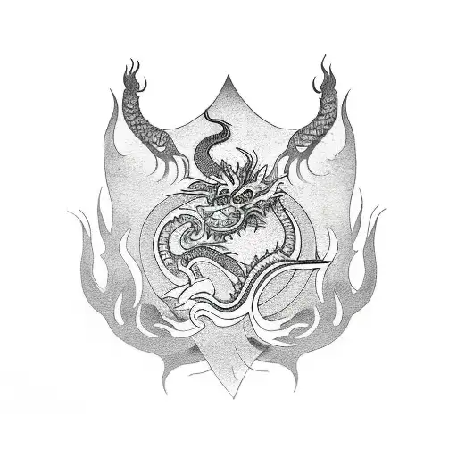 jade dragon tattoo design idea