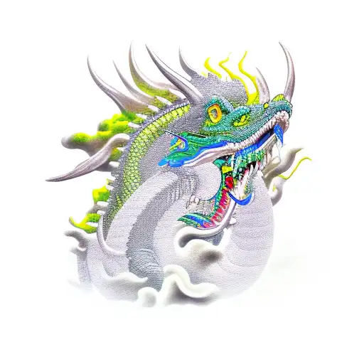 jade dragon tattoo design idea