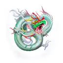 jade dragon tattoo design idea