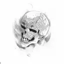 2005 date vertical with shadows around tattoo design idea