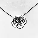 Rose + snake + necklace tattoo design idea