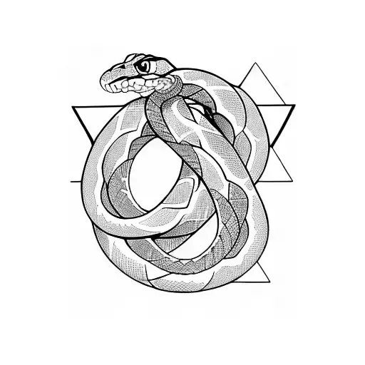 Snake saying "eat your gods" tattoo design idea