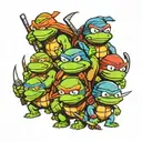 simpsons ninja turtles all tattoo design idea