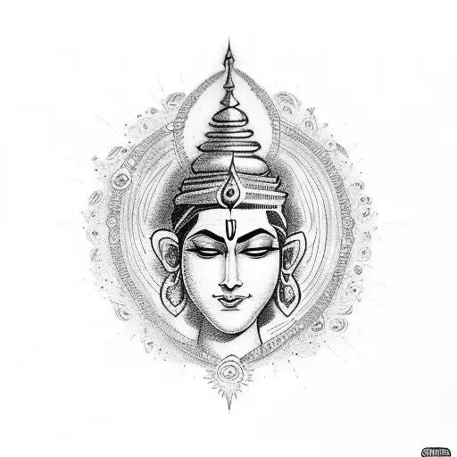 mahadev  tattoo design idea