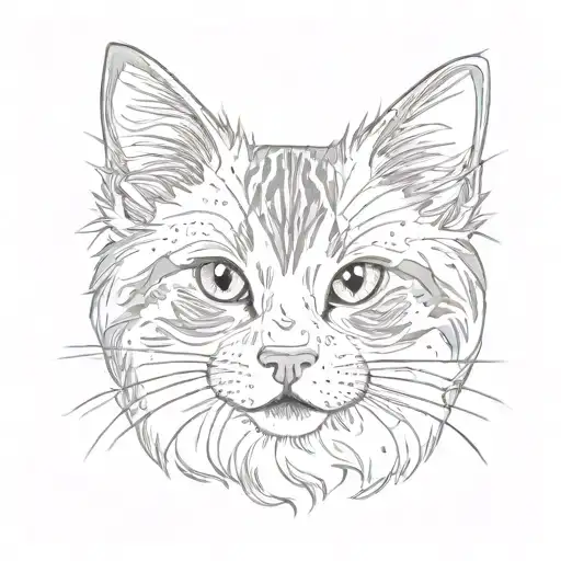 Biewer York dog and tabby cat breed tattoo design idea