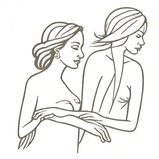 Mother and daughter matching tattoo. Special bond, unique and feminine. Should be small  tattoo design idea