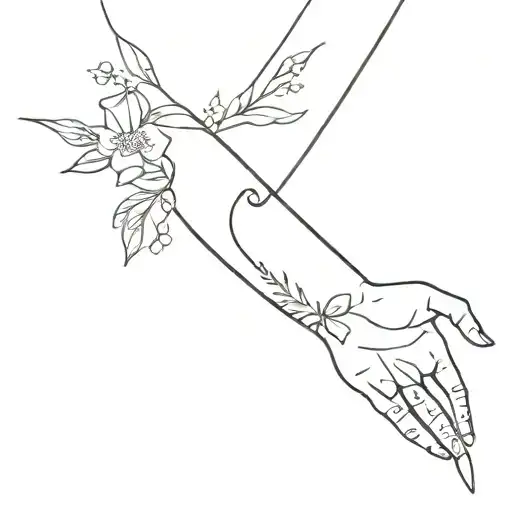 Mother and daughter matching tattoo. Minimalist, feminine and small to simbolise a unique bond  tattoo design idea