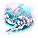 Ocean Wave tattoo design idea