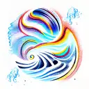 Ocean Wave tattoo design idea