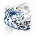 Ocean Wave tattoo design idea