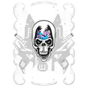 tired tactical grim reaper with Hawaiian shirt tattoo design idea