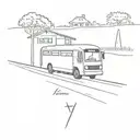 Bus, Train, House, HGV tattoo design idea