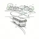 Bus, Train, House, HGV tattoo design idea