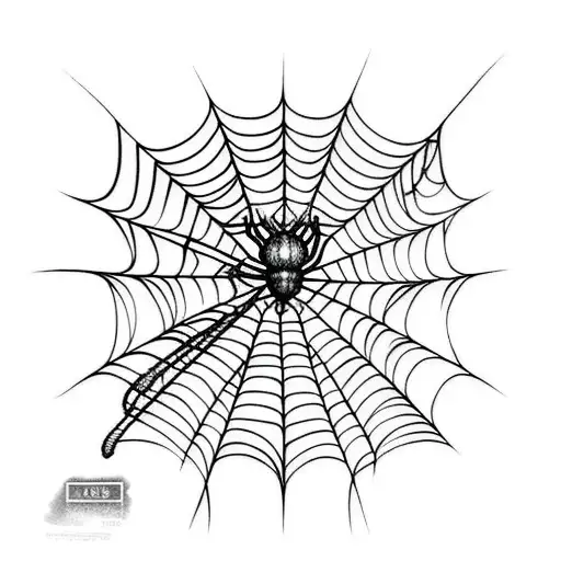 acab in spider web tattoo design idea