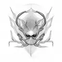 word a.c.a.b in spider silk  tattoo design idea