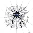 acab in spider web tattoo design idea