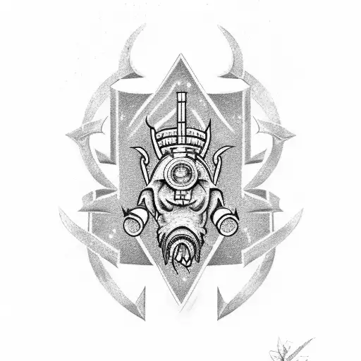 full sleeve incorporating an arkansas razorback, chevrolet bowtie, God Poseidon, Submarine, Waves, USS Constitution  tattoo design idea