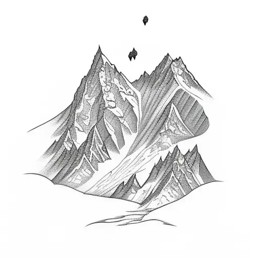 Thigh ski tattoo with Stratton Mountain on one side and Okemo Mountain on the other side of a double black diamond. tattoo design idea