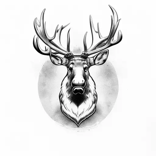 rattitoulie with moose antlers tattoo design idea