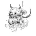 Laputa Miyazaki  tattoo design idea