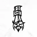dwarf axe tattoo design idea