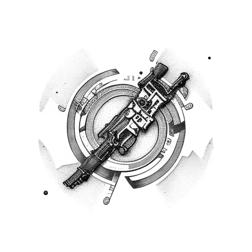 enso ak-47 ammo clip tattoo design idea