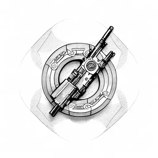 enso ak-47 ammo clip tattoo design idea