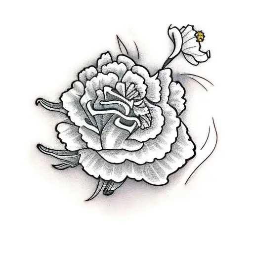 traditional carnation tattoo｜TikTok Search
