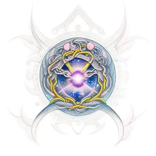 Cosmic Resilience: Highlighting the enduring power and survival instincts inspired by the divine tattoo design idea