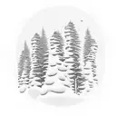 MOUNTAINS WITH SNOW BEACH tattoo design idea