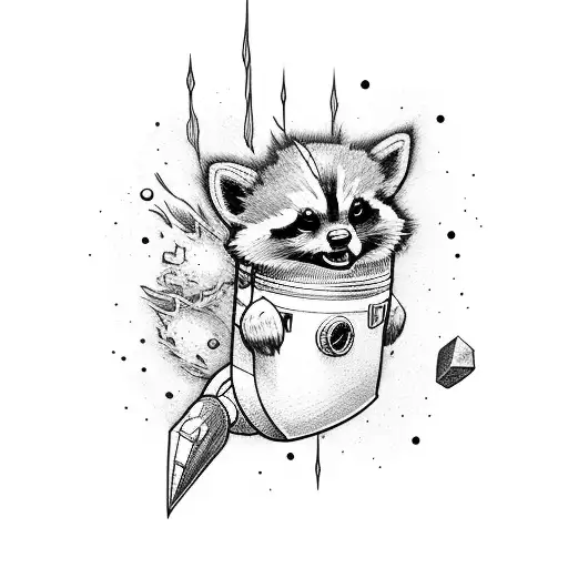 Marvel Guardians of the Galaxy Rocket Raccoon Tattoo - YouTube