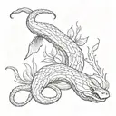 eel around LXII tattoo design idea