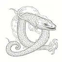 eel around LXII tattoo design idea