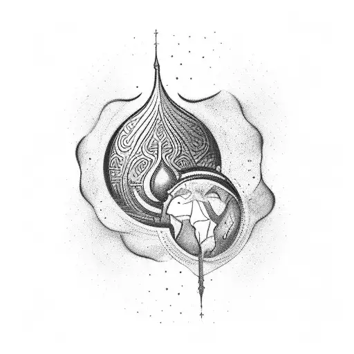 And do not turn your cheek away from people(in pride) , nor walk about the earth merrily; indeed, Allah does not love ev tattoo design idea