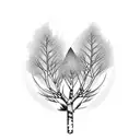 aspen branch with mountain laurel tattoo design idea