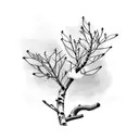 aspen branch with mountain laurel tattoo design idea