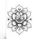 mountain laurel flower tattoo design idea