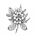 mountain laurel flower tattoo design idea
