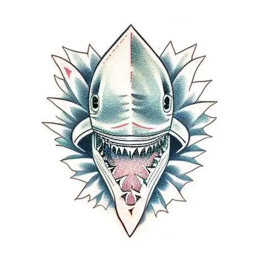 Dotted Shark Tooth - Dotted Shark Tooth Temporary Tattoos | Momentary Ink