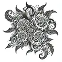 smoke tattoo stencile tattoo design idea