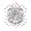 stack books vines tattoo design idea