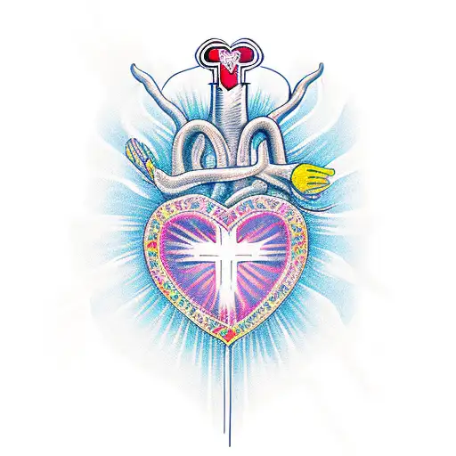 Sacred Heart tattoo design idea