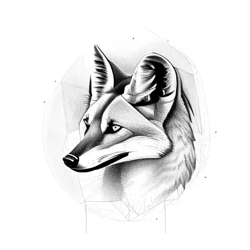 maned wolf tattoo design idea
